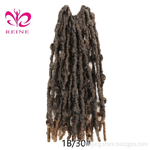 REINE Synthetic hair extention Bob Locs For African women Crochet Distressed Soft Faux butterfly locs